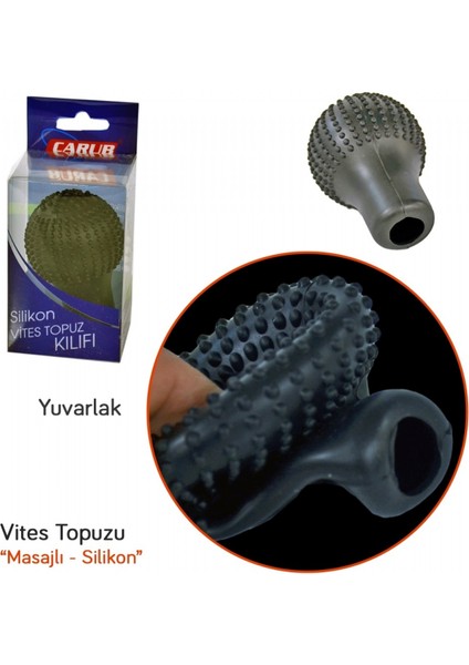 Vites Topuzu Silikon Masajlı Yuvarlak Siyah BR6219601 fiyatları