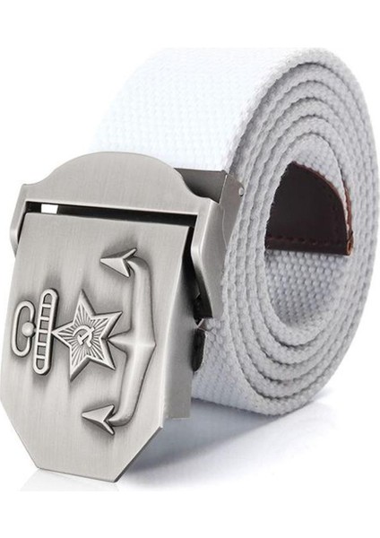 Bokadiao Menampwomen Kanvas Kemer Donanma Sscb Lüks Metal Kot Kemer Cccp Ordu Taktik Kemerler Erkek Askeri Kayış (Yurt Dışından)