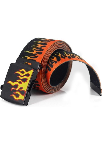 Erkekler Kadınlar Serin Hip-Hop Alev Baskı Kanvas Kemer Moda Eğlence Kayışı Naylon Dokuma Askeri Eğitim Kamuflaj Açık Havada (Yurt Dışından) fırsatları