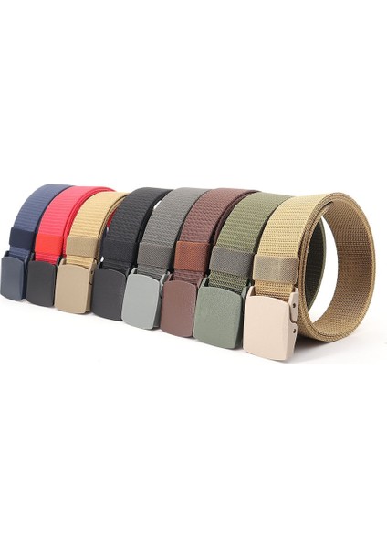 Erkekler Için Askeri Bel Kemeri Açık Artı Boyutu 170 130 140 150 160CM Kot Kemerler Naylon Kayış Pantolon Plastik Toka ile (Yurt Dışından)