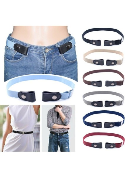 Erkek Kadın Tokasız Elastik Kemerler Kot Pantolon Için Görünmez Kemer Hiçbir Bulge Sorun Bandı (Yurt Dışından) fiyatları