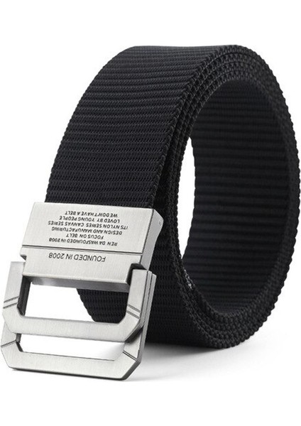 Erkek Kemerleri Otomatik Toka Metal Dokuma Kemerler Erkekler Için Kanvas Naylon Yüksek Askı Rahat Spor Öğrencileri HB009 (Yurt Dışından)