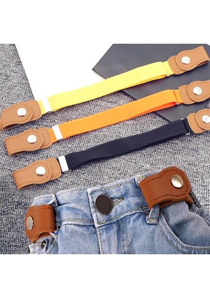 Tokasız Elastik Kemer Çocuk Için Hiçbir Toka Esnek Kemer Çocuklar Için Yürümeye Başlayan Çocuklar Ayarlanabilir Erkek Klasik Yumuşak Kot Pantolon Kemerleri (Yurt Dışından)