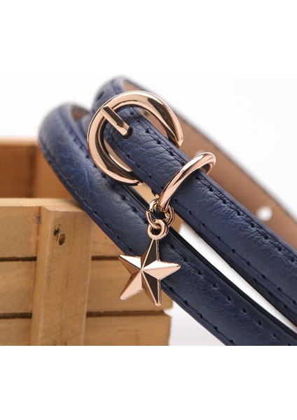 Çok Renkli Pentagram Dekoratif Ince Kemer Katı Çok Yönlü Öğrenci Yuvarlak Kafa Pin Toka Elastik Kot Bel Kemerleri Kadınlar Için (Yurt Dışından) fırsatları