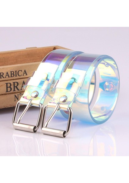 Moda Şeffaf Kadın Kemer Lazer Holografik Şeffaf Pin Toka Geniş Bel Bantları Kemer Görünmez Punk Bel Kemeri 2021 Yeni (Yurt Dışından)