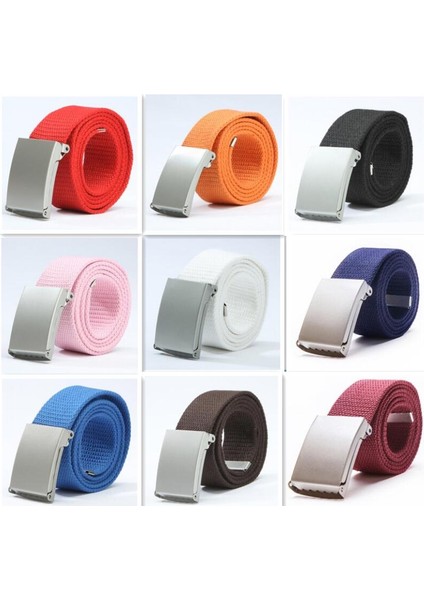 Moda Yeni Unisex Pantolon Kemerler Kanvas Kemer Tokası Erkek Kadın Erkek Kot Kemerler Şeker Renkler En KALITELI110CM Lüks Kemerler (Yurt Dışından) modelleri
