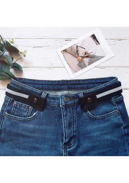 Kadın Kemer Tokası Olmayan Bel Kot Pantolon Hiçbir Toka Streç Elastik Bel Kemerleri Erkekler Kadınlar Için Görünmez Kemer Dropshipping (Yurt Dışından) fiyatları