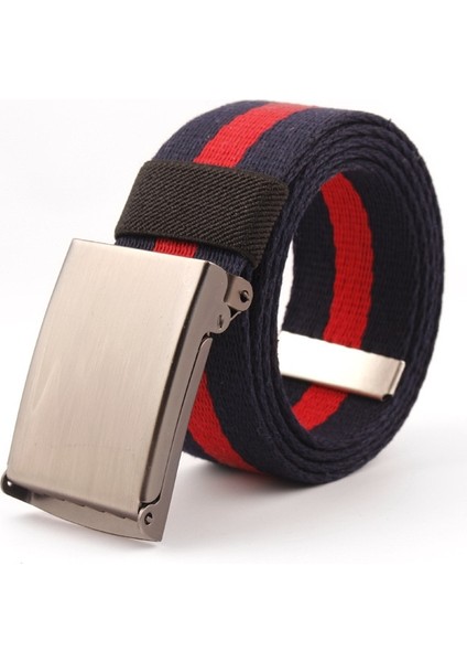 Kemer Kanvas Kadın Kemer Metal Toka Erkek Kot Kemerler Siyah Şeritler En Kaliteli Beyaz Mavi Kırmızı Rusya Bayrağı Kanvas Çizgili (Yurt Dışından) modelleri