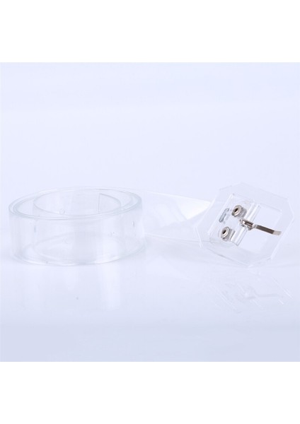 Moda Şeffaf Kadın Kemer Temizle Kare Pin Geniş Bel Bantları Bayanlar Kemer Görünmez Punk Bel Kemeri (Yurt Dışından) fırsatları