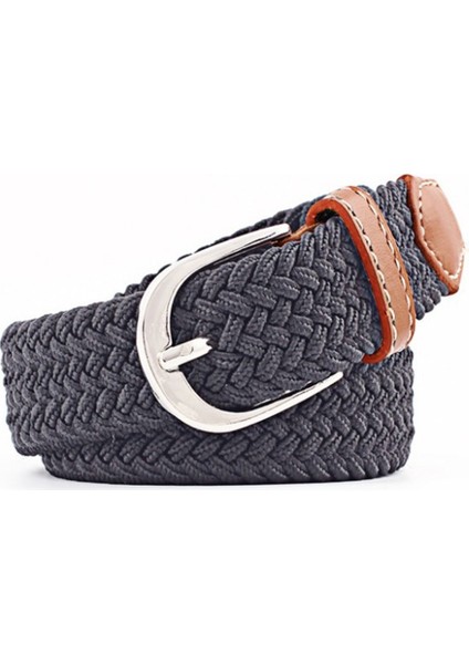 Moda Erkek Kadın Kemer Örme Alaşım Pin Toka Bel Kemeri Dokuma Streç Bel Bandı Rahat Kot Kemer Kanvas Örgülü Kemer (Yurt Dışından) indirimleri