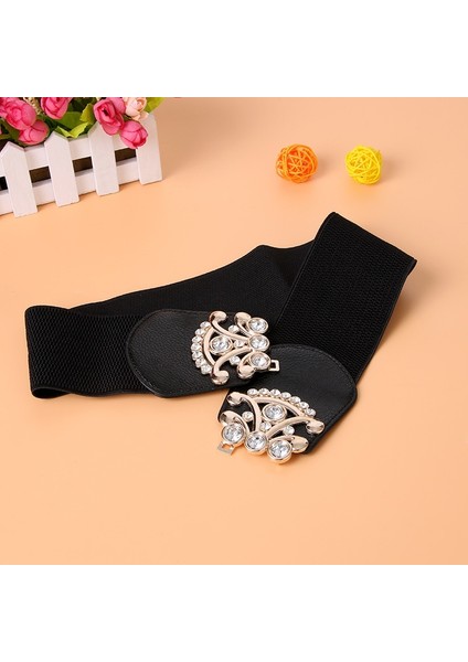 Moda Ince Korse Kemeri Vahşi Moda Kakma Rhinestones, Çok Yönlü Streç, Elastik Etek, Kuşak, Elastik Kemer Korse Kemeri (Yurt Dışından) fiyatları