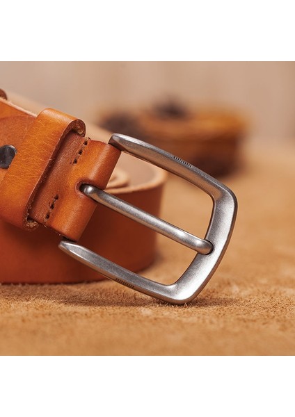 MEN39S Kemer Deri Kemer Erkekler Erkek Hakiki Deri Kayış Kahverengi Deri Kemer Erkekler Için Pin Toka Vintage Kot Cintos Masculinos (Yurt Dışından) modelleri