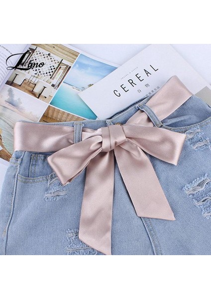Kadın Moda Geniş Bel Kumaş Kemerler Bayanlar Ipek Eşarp Katı Şerit Düğüm Halat Elbiseler Ceinture Femme (Yurt Dışından)