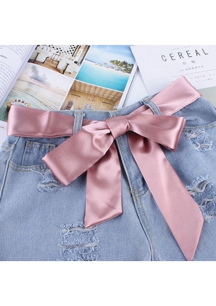 Kadın Moda Geniş Bel Kumaş Kemerler Bayanlar Ipek Eşarp Katı Şerit Düğüm Halat Elbiseler Ceinture Femme (Yurt Dışından) modelleri