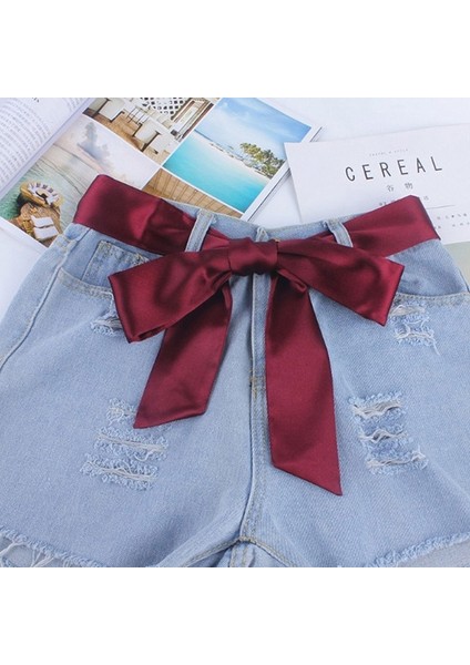 Kadın Moda Geniş Bel Kumaş Kemerler Bayanlar Ipek Eşarp Katı Şerit Düğüm Halat Elbiseler Ceinture Femme (Yurt Dışından) indirimleri