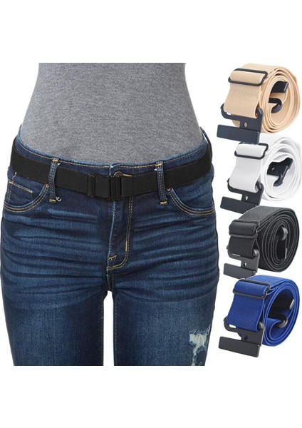 Jean Pantolon Elbiseler Için Tokasız Kemer Tokası Yok Streç Elastik Bel Kemeri Kadın/erkek Hiçbir Çıkıntı Hiçbir Sorun Bel Kemerleri Kemer (Yurt Dışından)