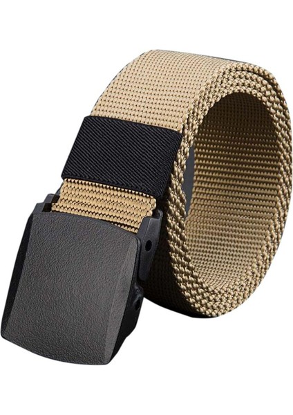 Moda MEN39S Hiçbir Metal Plastik Toka Kanvas Açık Kemerler Rahat Kot Kemer Nefes Alabilir Aşınmaya Dayanıklı Kemer (Yurt Dışından) fırsatları