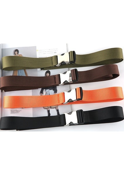 Plastik Toka Kanvas Uzun Kemer Kadınlar Için Siyah Kırmızı Beyaz Kadın Bel Kemeri Kayışı Kız Kot Pantolon Kemer Ceinture Femme (Yurt Dışından) modelleri