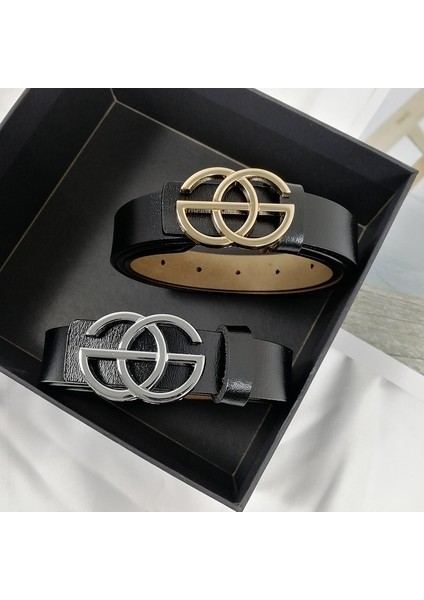 Lüks Marka Iki G Kemerler Kadınlar Için Hakiki Erkek Kemer Tasarımcı Kot Kemer Kadın Kuşak Kayışı Cintos Kadın (Yurt Dışından) modelleri