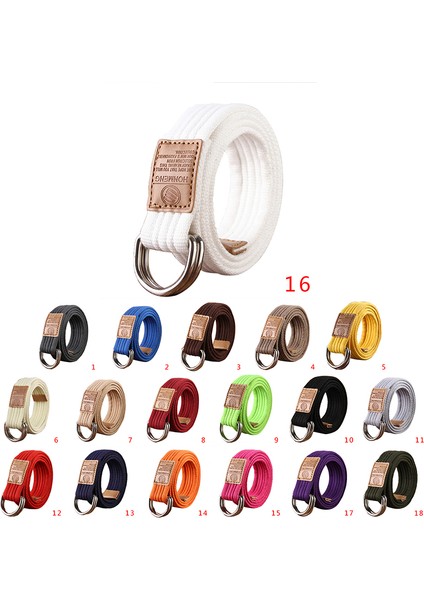 Loveshopping* Çift Halkalı Tokalı Kemer Naylon Kanvas Kemer Gençlere Yönelik Kanvas Kemer (Yurt Dışından) modelleri