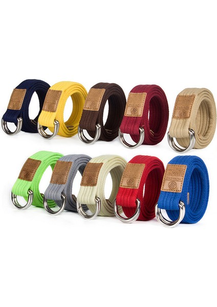 Loveshopping* Çift Halkalı Tokalı Kemer Naylon Kanvas Kemer Gençlere Yönelik Kanvas Kemer (Yurt Dışından) indirimleri