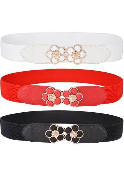 Moda Kadın Elastik Kemer Esnek Klasik Geniş Bel Cinch 4.0cm Genişlik (Yurt Dışından)