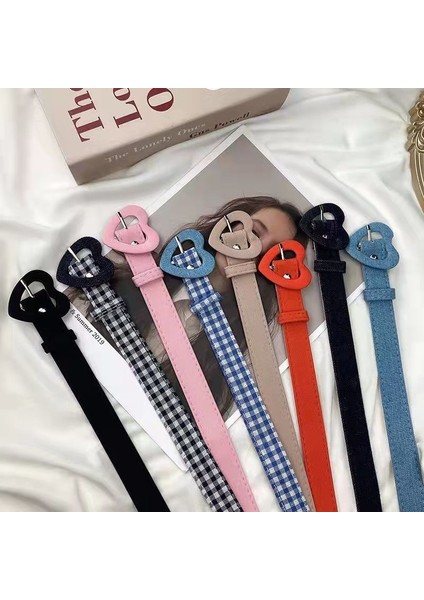 Kawaii Prenses Kot Yeni Sevgiliye Toka Ayarlanabilir Bayanlar Renkli Dekorasyon Sevimli Kalp Kemer Punk Kore Yaz Y2K Kemer (Yurt Dışından) modelleri