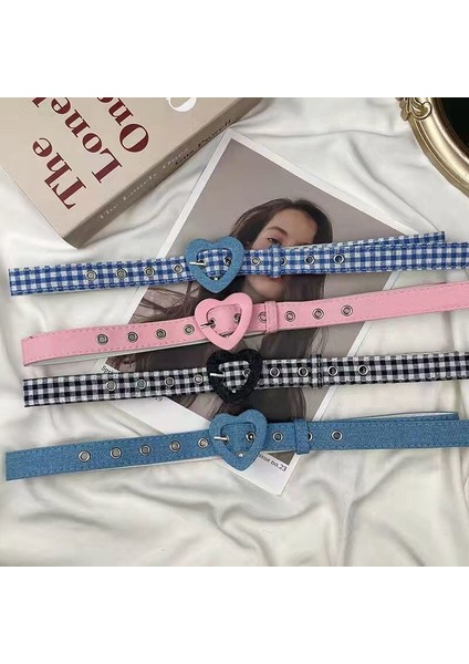 Kawaii Prenses Kot Yeni Sevgiliye Toka Ayarlanabilir Bayanlar Renkli Dekorasyon Sevimli Kalp Kemer Punk Kore Yaz Y2K Kemer (Yurt Dışından) fırsatları