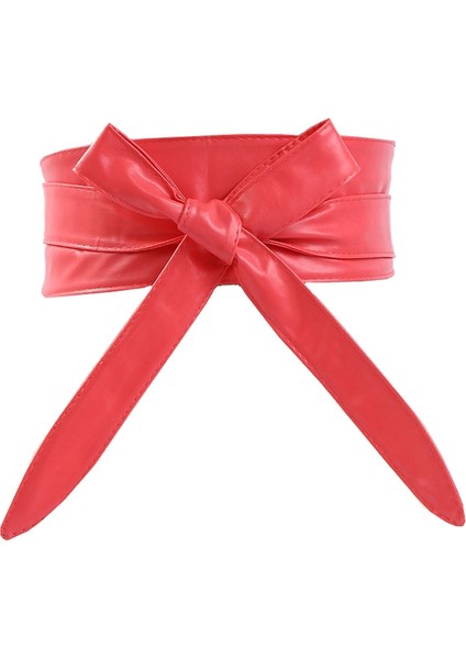 Moda Bayanlar Pu Deri Yumuşak Lüks Kuşak Bel Mühür Kadın Süper Uzun Tüm Maç Yay Düğüm Geniş Kemerler Giyim Aksesuarları (Yurt Dışından) modelleri