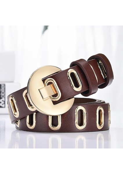 Kadın Lüks Marka Hollow Moda Otantik Kemer Vahşi Öğrenci Kot Trend Kişilik Bayanlar Kemer (Yurt Dışından)