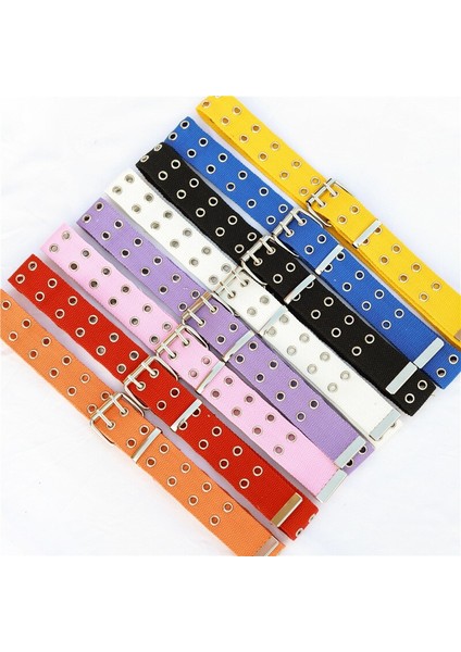 Kadın Kanvas Kemer Yeni Tasarım Harajuku Geniş Kemer Web Çift Grommet Delik Tokalı Kemer Kadın Erkek Bel Kemeri Kemerleri (Yurt Dışından) fiyatları