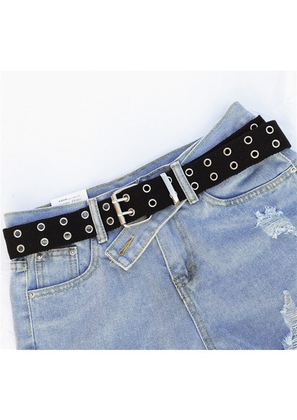 Kadın Kanvas Kemer Yeni Tasarım Harajuku Geniş Kemer Web Çift Grommet Delik Tokalı Kemer Kadın Erkek Bel Kemeri Kemerleri (Yurt Dışından) modelleri