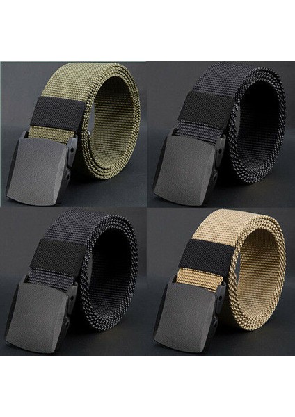Naylon Kanvas Nefes Askeri Taktik Katı Rahat Erkek Bel Kemeri Plastik Toka ile Metal Esnek Kemer Erkekler Için (Yurt Dışından) fiyatları