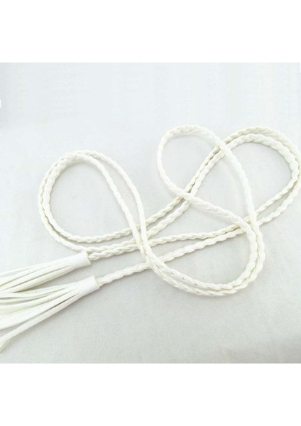 Moda Tasarımcısı El Örgüsü Uzun Pu Deri Örgü Kemer Dize Band Püskül ile Kadınlar Kız Için Rahat Parti Elbise Kemerleri (Yurt Dışından) modelleri