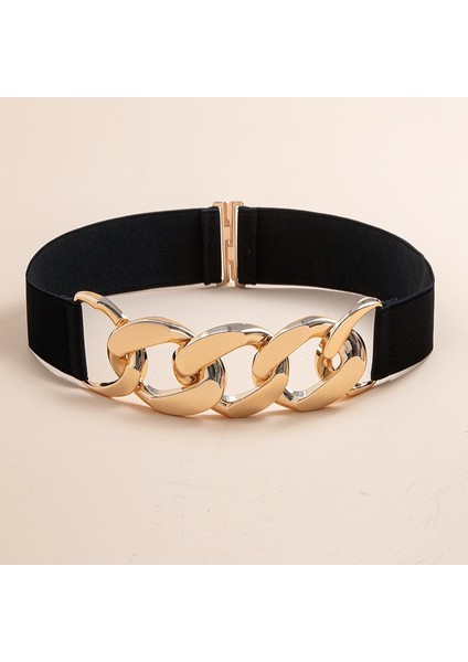 Lüks Altın Zincir Kemerler Kadınlar Için Elastik Metal Tokalı Kemerler Yüksek Kaliteli Elastik Dekoratif Kadın Kemeri Kadın Kemer (Yurt Dışından) fırsatları