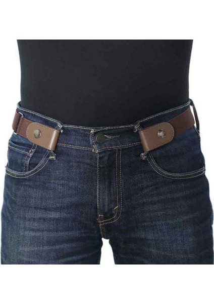 Kolay Kemer Tokası Olmadan Ücretsiz Erkek Kemerler Kadınlar Için Bel Ceinture Femme Elastik Streç Riem Kot Gizli Görünmez Gizli Çocuklar (Yurt Dışından) fırsatları