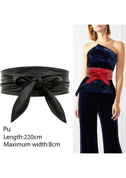 Kadın Bağcıklı Kemer Yeni Ilmek Kemerler Kadınlar Için Daha Uzun Geniş Bağlama Kemer Bağları Yay Bayan Elbise Dekorasyon Moda Pu 2020 Yetişkin (Yurt Dışından) fiyatları