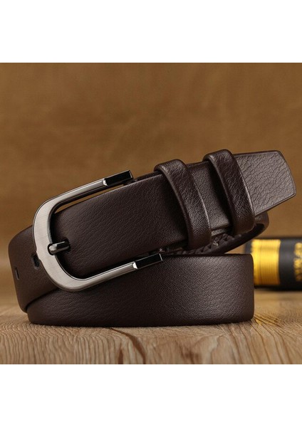 Moda Iş Erkek Kemerleri Deri Lüks Tasarım Pin Toka Kemer Kot Retro Bel Kemeri Kemer Ceinture Homme (Yurt Dışından)
