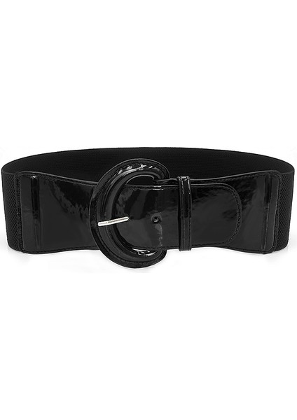 Kadınlar Lüks Bel Kemerleri Elbise Katı Siyah Kırmızı Beyaz Geniş Yüksek Kaliteli Kemer Pu Rugan Elastik Bant Bel Kemeri (Yurt Dışından) fırsatları