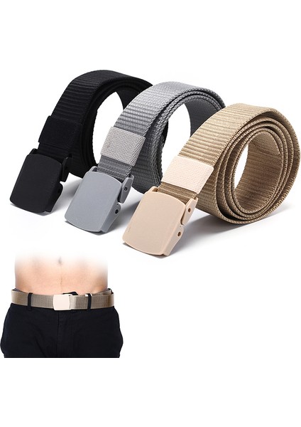 Loveshopping* 115 cm Uzunluk Açık Askeri Taktik Kemer Plastik Toka Naylon Bel Kemerleri (Yurt Dışından)