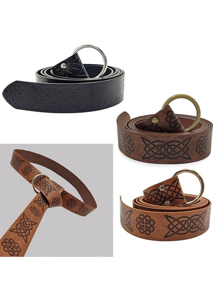 Ortaçağ Kabartmalı Viking Vegvisir Pu Deri O Kemer Retro Rönesans Şövalye Tokaları Kemer Deri Kemer Erkekler Kadınlar Için (Yurt Dışından) modelleri