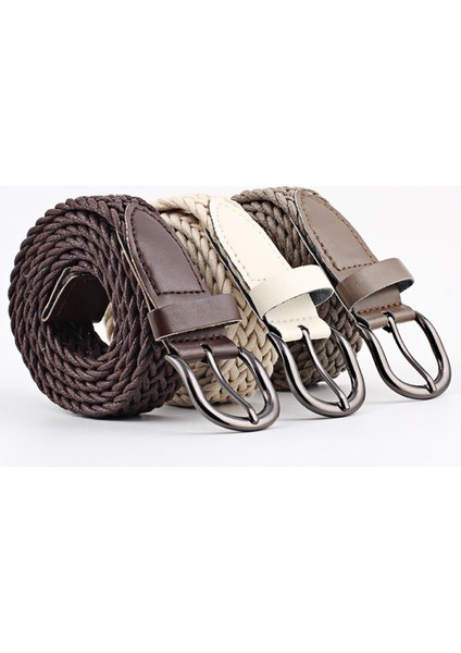 Kadın Büküm Balmumu Halat Örgülü Kemer Moda Rahat Kemerler Kadınlar Için Kot Elbise Metal Toka Kadın Kemer Lüks Tasarımcı Marka (Yurt Dışından)