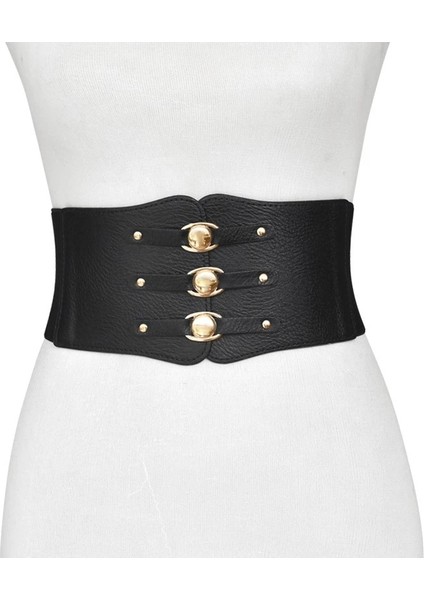 Moda Kadın Geniş Kemer Yeni Metal Toka Kadın Elastik Kemer Deri Perçin Ultra Geniş Kemer Elastik Kemerler Kadın Için (Yurt Dışından) fiyatları