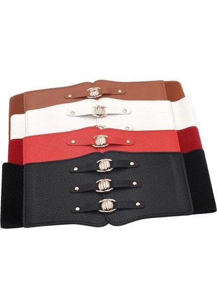 Moda Kadın Geniş Kemer Yeni Metal Toka Kadın Elastik Kemer Deri Perçin Ultra Geniş Kemer Elastik Kemerler Kadın Için (Yurt Dışından) modelleri
