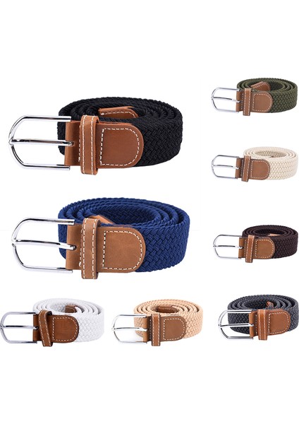 Loveshopping* Kemer Erkekler Için Elastik Kemer Kanvas Toka Örgülü Erkek Dokuma Streç Askılar (Yurt Dışından)