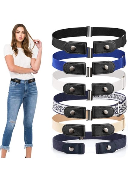 Kolay Kemer Erkekler Kadınlar Için Hiçbir Toka Elastik Kemerler Bel Kot Ceinture Femme Streç Elbise Kemer Hiçbir Sorun Gizli Kuşak (Yurt Dışından)