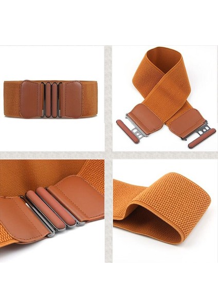 Moda Marka Bel Kemerleri Kadın Bayan Katı Streç Elastik Geniş Kemer Yeni Elbise Süsleme Kadınlar Için Kemer (Yurt Dışından) fiyatları