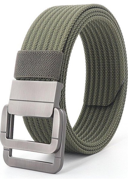 Moda Erkek Kemerler Yüzükler Metal Slayt Toka Kanvas Nefes Kovboy Kot Aksesuarları Açık Bel Kemeri Unisex Cinto (Yurt Dışından)