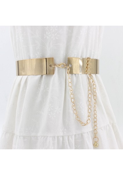 Moda Kadın Ayarlanabilir Metal Tasarımcı Kemer Bling Altın Gümüş Tabak Vintage Bayanlar Elbise Basit Kemerler Lüks Kemer (Yurt Dışından) modelleri