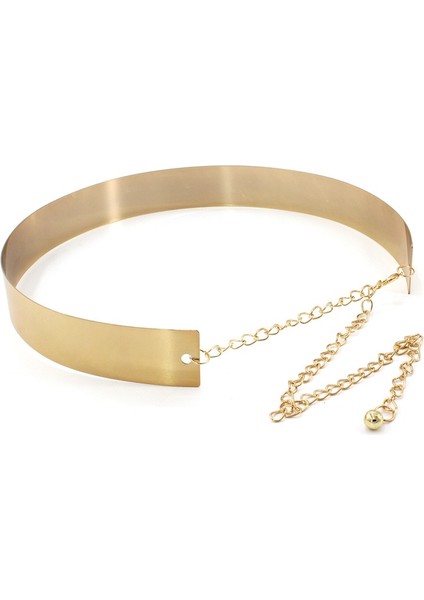 Moda Kadın Ayarlanabilir Metal Tasarımcı Kemer Bling Altın Gümüş Tabak Vintage Bayanlar Elbise Basit Kemerler Lüks Kemer (Yurt Dışından) fırsatları